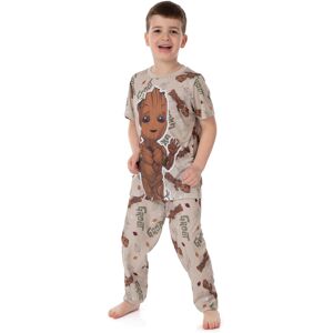 (3-4 Years) Marvel Short Sleeve Long Leg Pyjama Set (Unisex Kids Brown) (3-4 Years) Marvel Short Sleeve Long Leg Pyjama Set (Unisex Kids Brown)