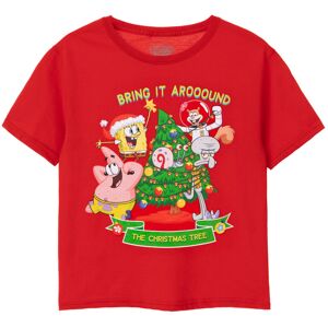 (3-4 Years) SpongeBob SquarePants Short Sleeved T-Shirt (Unisex Kids Red) (3-4 Years) SpongeBob SquarePants Short Sleeved T-Shirt (Unisex Kids Red)