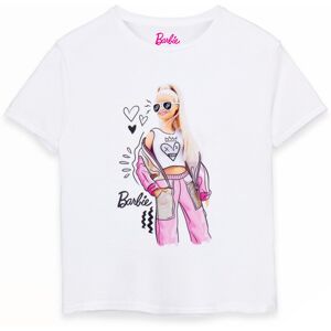 (3-4 Years) Barbie Short Sleeved T-Shirt (Girls White) (3-4 Years) Barbie Short Sleeved T-Shirt (Girls White)