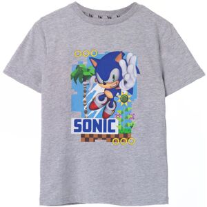 (9-10 Years) Sonic the Hedgehog Short Sleeved T-Shirt (Unisex Kids Grey) (9-10 Years) Sonic the Hedgehog Short Sleeved T-Shirt (Unisex Kids Grey)