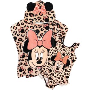 (3-4 Years) Disney Minnie Mouse Girl's Swimsuit & Hooded Towel Poncho Set Kids (3-4 Years) Disney Minnie Mouse Girl's Swimsuit & Hooded Towel Poncho Set Kids