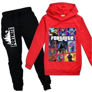 Unbranded (Red, 130 cm) Kids Fortnite Long Sleeve Hoodie Pants Suit Boys Tracksuit Sportsw Unbranded (Red, 130 cm) Kids Fortnite Long Sleeve Hoodie Pants Suit Boys Tracksuit Sportsw