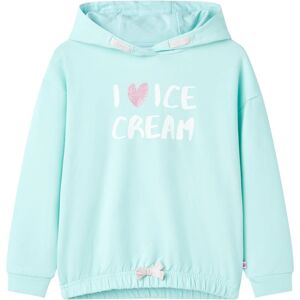 VidaXL (aqua, 104 (3-4y)) Kids' Hooded Sweatshirt Children's Pullover School Kids' Hood VidaXL (aqua, 104 (3-4y)) Kids' Hooded Sweatshirt Children's Pullover School Kids' Hood