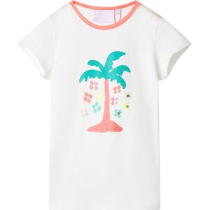 VidaXL (ecru, 116 (5-6y)) Kids' T-shirt Short Sleeves Children's Shirt Tee Top Clothes VidaXL (ecru, 116 (5-6y)) Kids' T-shirt Short Sleeves Children's Shirt Tee Top Clothes