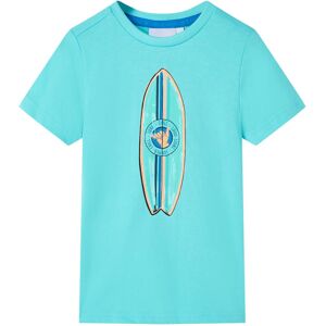 VidaXL (aqua, 116 (5-6y)) Kids' T-shirt with Short Sleeves Tee Children's T Shirt Toddl VidaXL (aqua, 116 (5-6y)) Kids' T-shirt with Short Sleeves Tee Children's T Shirt Toddl