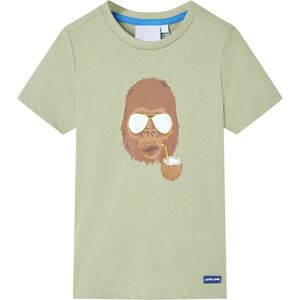 VidaXL (khaki, 116 (5-6y)) Kids' T-shirt with Short Sleeves Tee Toddler Children's T Sh VidaXL (khaki, 116 (5-6y)) Kids' T-shirt with Short Sleeves Tee Toddler Children's T Sh