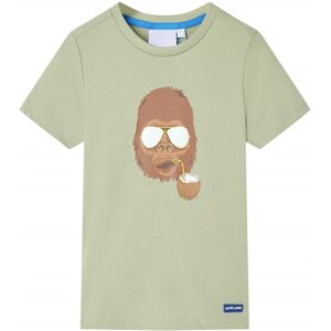 VidaXL (khaki, 128 (7-8y)) Kids' T-shirt with Short Sleeves Tee Toddler Children's T Sh VidaXL (khaki, 128 (7-8y)) Kids' T-shirt with Short Sleeves Tee Toddler Children's T Sh