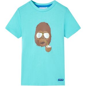 VidaXL (aqua, 140 (9-10y)) Kids' T-shirt with Short Sleeves Tee Toddler Children's T Sh VidaXL (aqua, 140 (9-10y)) Kids' T-shirt with Short Sleeves Tee Toddler Children's T Sh