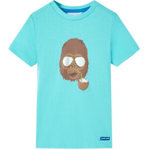 VidaXL (aqua, 116 (5-6y)) Kids' T-shirt with Short Sleeves Tee Toddler Children's T Shi VidaXL (aqua, 116 (5-6y)) Kids' T-shirt with Short Sleeves Tee Toddler Children's T Shi