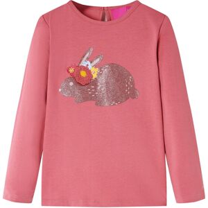 VidaXL (pink, 104 (3-4y)) Kids' T-shirt with Long Sleeves Children's T Shirt Tee Top Gl VidaXL (pink, 104 (3-4y)) Kids' T-shirt with Long Sleeves Children's T Shirt Tee Top Gl