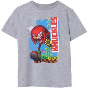 (11-12 Years, Grey Marl) Sonic The Hedgehog Childrens/Kids Knuckles Short-Sleeve (11-12 Years, Grey Marl) Sonic The Hedgehog Childrens/Kids Knuckles Short-Sleeve