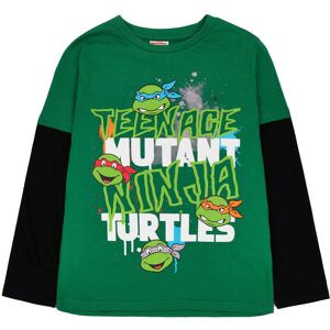 (9-10 Years, Green) Teenage Mutant Ninja Turtles Boys Text Long-Sleeved T-Shirt (9-10 Years, Green) Teenage Mutant Ninja Turtles Boys Text Long-Sleeved T-Shirt