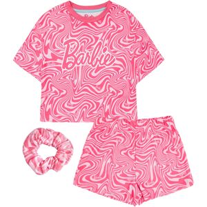 (11-12 Years, Pink) Barbie Girls All-Over Print Short Pyjama Set (11-12 Years, Pink) Barbie Girls All-Over Print Short Pyjama Set