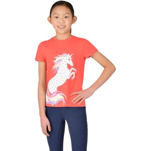 (14 Years, Coral) Dublin Girls Tilly Rainbow Horse T-Shirt (14 Years, Coral) Dublin Girls Tilly Rainbow Horse T-Shirt