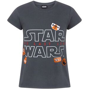(11-12 Years, Grey) Star Wars: The Last Jedi Girls Badge T-Shirt (11-12 Years, Grey) Star Wars: The Last Jedi Girls Badge T-Shirt