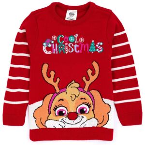 (6-7 Years, Red) Paw Patrol Childrens/Kids Skye Knitted Christmas Jumper (6-7 Years, Red) Paw Patrol Childrens/Kids Skye Knitted Christmas Jumper