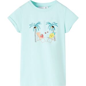 VidaXL (aqua, 116 (5-6y)) Kids' T-shirt Short Sleeves Children's T Shirt Tee Kids' Top VidaXL (aqua, 116 (5-6y)) Kids' T-shirt Short Sleeves Children's T Shirt Tee Kids' Top