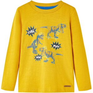 VidaXL (92 (1.5-2y)) Kids' T-shirt with Long Sleeves T Shirt Tee Dinosaur Print Dark Kh VidaXL (92 (1.5-2y)) Kids' T-shirt with Long Sleeves T Shirt Tee Dinosaur Print Dark Kh