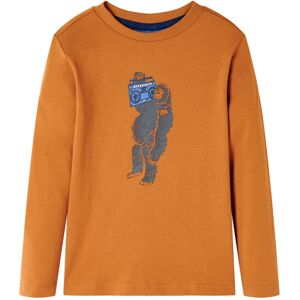 VidaXL (92) Kids' T-shirt with Long Sleeves Children T Shirt Tee Gorilla Print Dark Och VidaXL (92) Kids' T-shirt with Long Sleeves Children T Shirt Tee Gorilla Print Dark Och