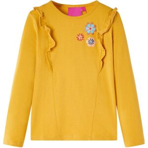 VidaXL (ochre, 92) Kids' T-shirt with Long Sleeves Children T Shirt Flowers Print Dark VidaXL (ochre, 92) Kids' T-shirt with Long Sleeves Children T Shirt Flowers Print Dark