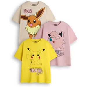 Pokémon (7-8 Years) Pokemon Multi-Pack of 3 Short-Sleeved T-Shirts (Girls Multicoloured) Pokémon (7-8 Years) Pokemon Multi-Pack of 3 Short-Sleeved T-Shirts (Girls Multicoloured)