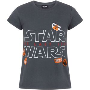 Star Wars Short Sleeved T-Shirt (Girls Grey) Star Wars Short Sleeved T-Shirt (Girls Grey)