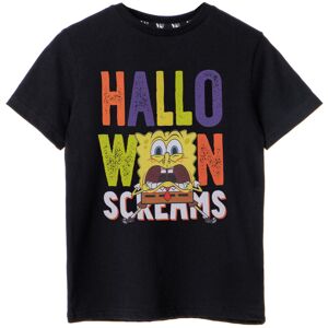(7-8 Years) SpongeBob SquarePants Short Sleeved T-Shirt (Unisex Kids Black) (7-8 Years) SpongeBob SquarePants Short Sleeved T-Shirt (Unisex Kids Black)