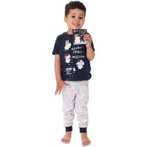 (4-5 Years) Peppa Pig Short Sleeve Long Leg Pyjama Set (Boys Blue) (4-5 Years) Peppa Pig Short Sleeve Long Leg Pyjama Set (Boys Blue)