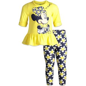 Disney Minnie Mouse Floral Little Girls Peplum T-Shirt and Leggings Outfit Set Y Disney Minnie Mouse Floral Little Girls Peplum T-Shirt and Leggings Outfit Set Y