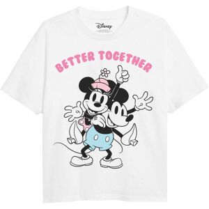 (7-8 Years, White) Disney Girls Better Together Mickey & Minnie Mouse T-Shirt (7-8 Years, White) Disney Girls Better Together Mickey & Minnie Mouse T-Shirt