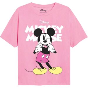 (3-4 Years, Light Pink) Disney Girls Mickey Mouse Silly Face T-Shirt (3-4 Years, Light Pink) Disney Girls Mickey Mouse Silly Face T-Shirt