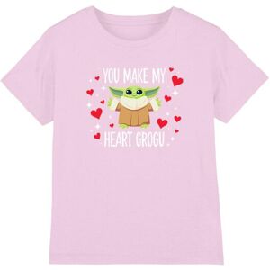 (12-13 Years, Pink) Star Wars Childrens/Kids You Make My Heart Grogu T-Shirt (12-13 Years, Pink) Star Wars Childrens/Kids You Make My Heart Grogu T-Shirt