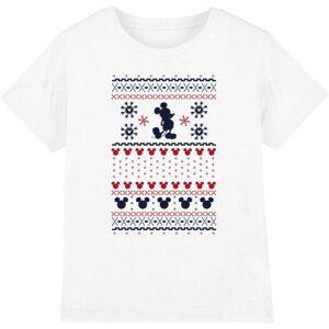 (5-6 Years, White) Disney Childrens/Kids Mickey Mouse Christmas Sweater T-Shirt (5-6 Years, White) Disney Childrens/Kids Mickey Mouse Christmas Sweater T-Shirt