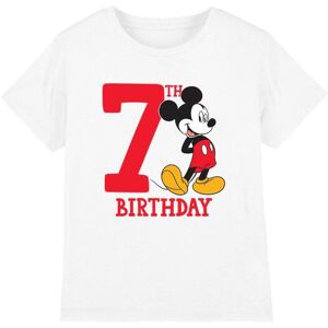 (3-4 Years, White) Disney Childrens/Kids Mickey Mouse 7th Birthday T-Shirt (3-4 Years, White) Disney Childrens/Kids Mickey Mouse 7th Birthday T-Shirt