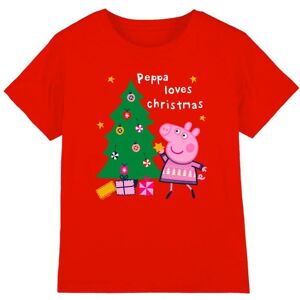 (5-6 Years, Red) Peppa Pig Childrens/Kids Christmas Tree T-Shirt (5-6 Years, Red) Peppa Pig Childrens/Kids Christmas Tree T-Shirt