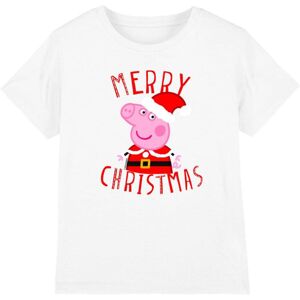 (7-8 Years, White) Peppa Pig Childrens/Kids Merry Christmas T-Shirt (7-8 Years, White) Peppa Pig Childrens/Kids Merry Christmas T-Shirt