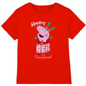 (12-13 Years, Red) Peppa Pig Childrens/Kids Present Christmas T-Shirt (12-13 Years, Red) Peppa Pig Childrens/Kids Present Christmas T-Shirt