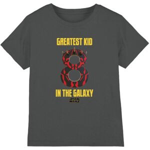 (7-8 Years, Charcoal) Star Wars Childrens/Kids Greatest Kid Darth Maul T-Shirt (7-8 Years, Charcoal) Star Wars Childrens/Kids Greatest Kid Darth Maul T-Shirt