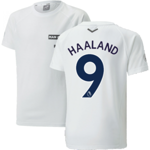 Puma (MB) 2022-2023 Man City Casuals Tee (White) - Kids (HAALAND 9) Puma (MB) 2022-2023 Man City Casuals Tee (White) - Kids (HAALAND 9)