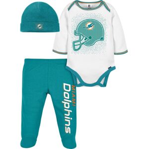 Gerber NFL Baby Boys' 3Pc Bodysuit Footed Pant & Cap Set Miami Dolphins 0-3 Gerber NFL Baby Boys' 3Pc Bodysuit Footed Pant & Cap Set Miami Dolphins 0-3