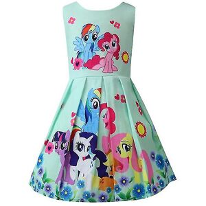 Unbranded (Light green, 3T) Baby Girls Dresses Children Summer Fashion Cartoon Little Pony Unbranded (Light green, 3T) Baby Girls Dresses Children Summer Fashion Cartoon Little Pony