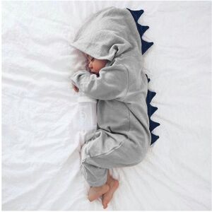Unbranded (Grey, 90cm) Newborn Infant Baby Boys Girls Dinosaur Hooded Romper Jumpsuit Paja Unbranded (Grey, 90cm) Newborn Infant Baby Boys Girls Dinosaur Hooded Romper Jumpsuit Paja