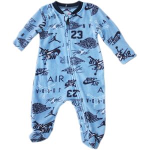 Nike Jordan Baby Boys Full Zip Printed Micro Fleece Footie Coverall (White(55A282-001 Nike Jordan Baby Boys Full Zip Printed Micro Fleece Footie Coverall (White(55A282-001