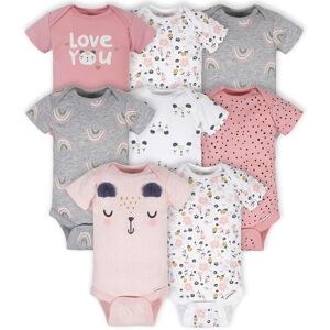 Gerber Baby Girl's 8-Pack Short Sleeve Onesies Bodysuits Bear Pink Newborn Gerber Baby Girl's 8-Pack Short Sleeve Onesies Bodysuits Bear Pink Newborn