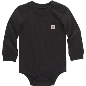 Carhartt Long-Sleeve Pocket Bodysuit Caviar Dark Black 6 Months Carhartt Long-Sleeve Pocket Bodysuit Caviar Dark Black 6 Months
