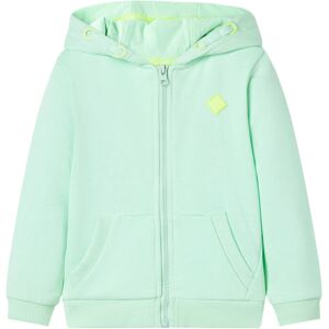 VidaXL Kids' Hooded Sweatshirt with Zip Bright Green 104 VidaXL Kids' Hooded Sweatshirt with Zip Bright Green 104