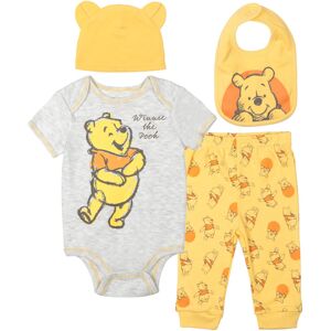 Disney Winnie the Pooh Baby Boys Girls Layette Set: Bodysuit Pants Bib Disney Winnie the Pooh Baby Boys Girls Layette Set: Bodysuit Pants Bib