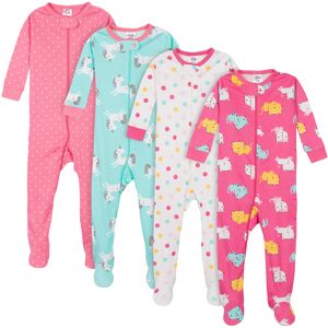 Gerber Baby Girls' 4-Pack Footed Pajamas Unicorns Cats Pink 12 Months Gerber Baby Girls' 4-Pack Footed Pajamas Unicorns Cats Pink 12 Months