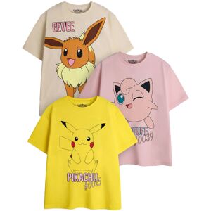 Pokémon (11-12 Years, Multicoloured) Pokemon Girls Pikachu Eevee & Jigglypuff T-Shirt (P Pokémon (11-12 Years, Multicoloured) Pokemon Girls Pikachu Eevee & Jigglypuff T-Shirt (P