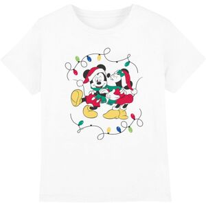 (3-4 Years, White) Disney Childrens/Kids Mickey & Minnie Mouse Kiss Christmas T- (3-4 Years, White) Disney Childrens/Kids Mickey & Minnie Mouse Kiss Christmas T-